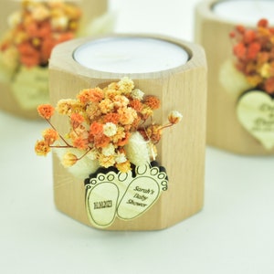 50 PCS Baby shower candle for guests in bulk, Wedding favors, Tealight Holder, Party favor candle, Personalized gift proposal, Bridal Shower