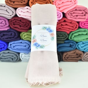 100 Pcs Wedding favor pashmina in bulk, Bridesmaid pashmina, Personalized gift, gastgeschenk hochzeit, Wholesale shawl FREE SHIPPING