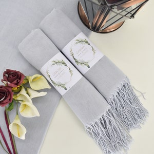 Wedding Favors pashminas for guests in bulk, Silver bridesmaid gift, Shawl, Scarf, Bridesmaid proposal scarf, Bridesmaid gift, Party favor
