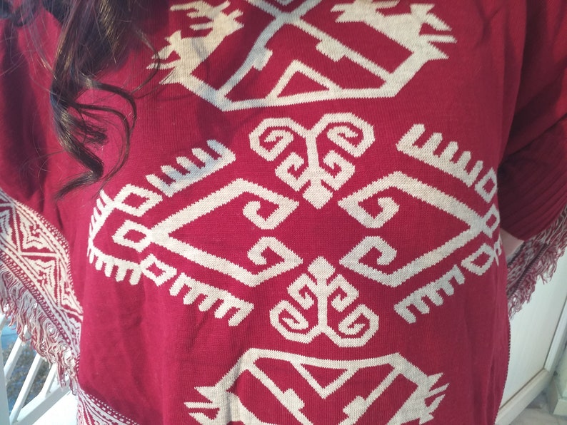 women dress women cape women coat aztec pattern poncho women jacket winter cloth handmade poncho women poncho wool poncho
