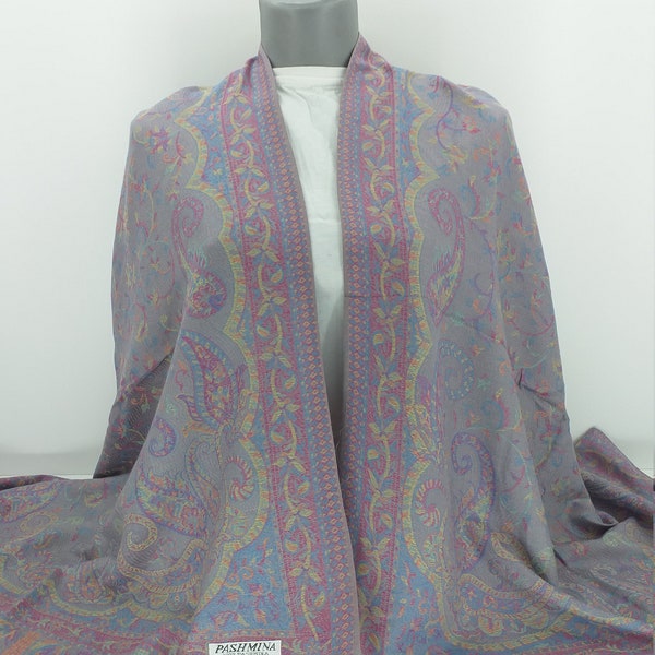 Paisley pashmina, Scarf, Shawl, Wrap, purple ottoman stole, turkish scarf, boho scarf, woman fashion, Wedding shawl, Paisley wrap code: F11