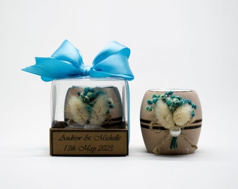 Wedding Favors candles in bulk, Personalized Wedding favors, Wooden rustic candle proposal, Bridal Shower Favors, gastgeschenk hochzeit
