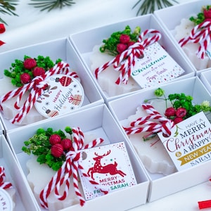Christmas gifts soaps in bulk, Xmas party gift, Merry Christmas gift for coworker, gastgeschenk hochzeit, Personalized gift, Proposal,
