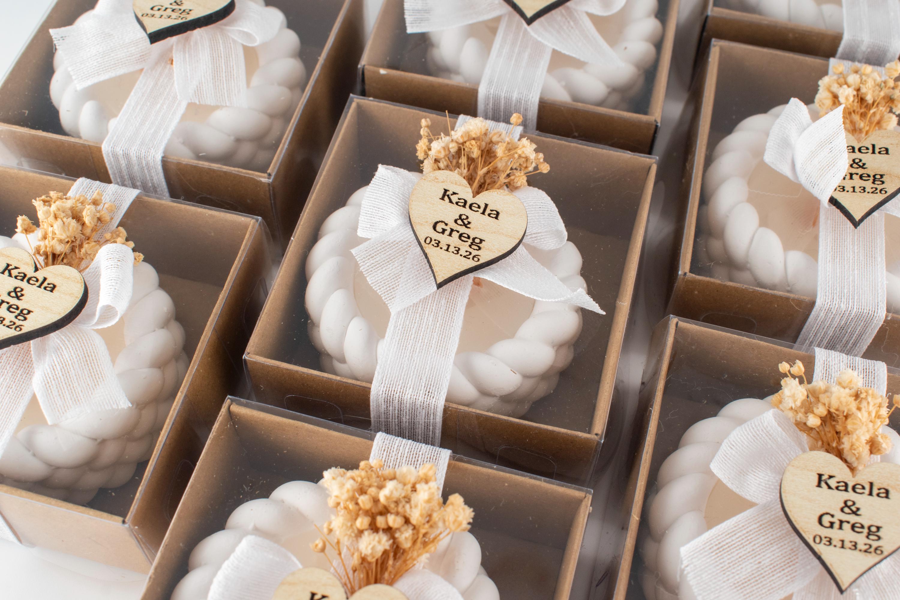Wedding Favors Candle in Bulk, Bridal Shower Gift, Stone Candle, Baby ...