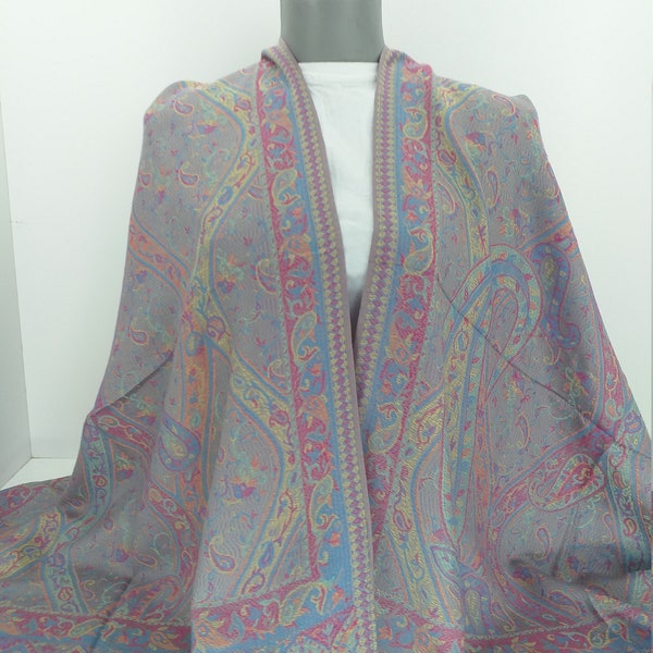 gray shawl, Pashmina, Scarf, Shawl, Wrap, turkish scarf, oriental scarf, woman fashion, Wedding shawl, ottoman pattern wrap code: E8