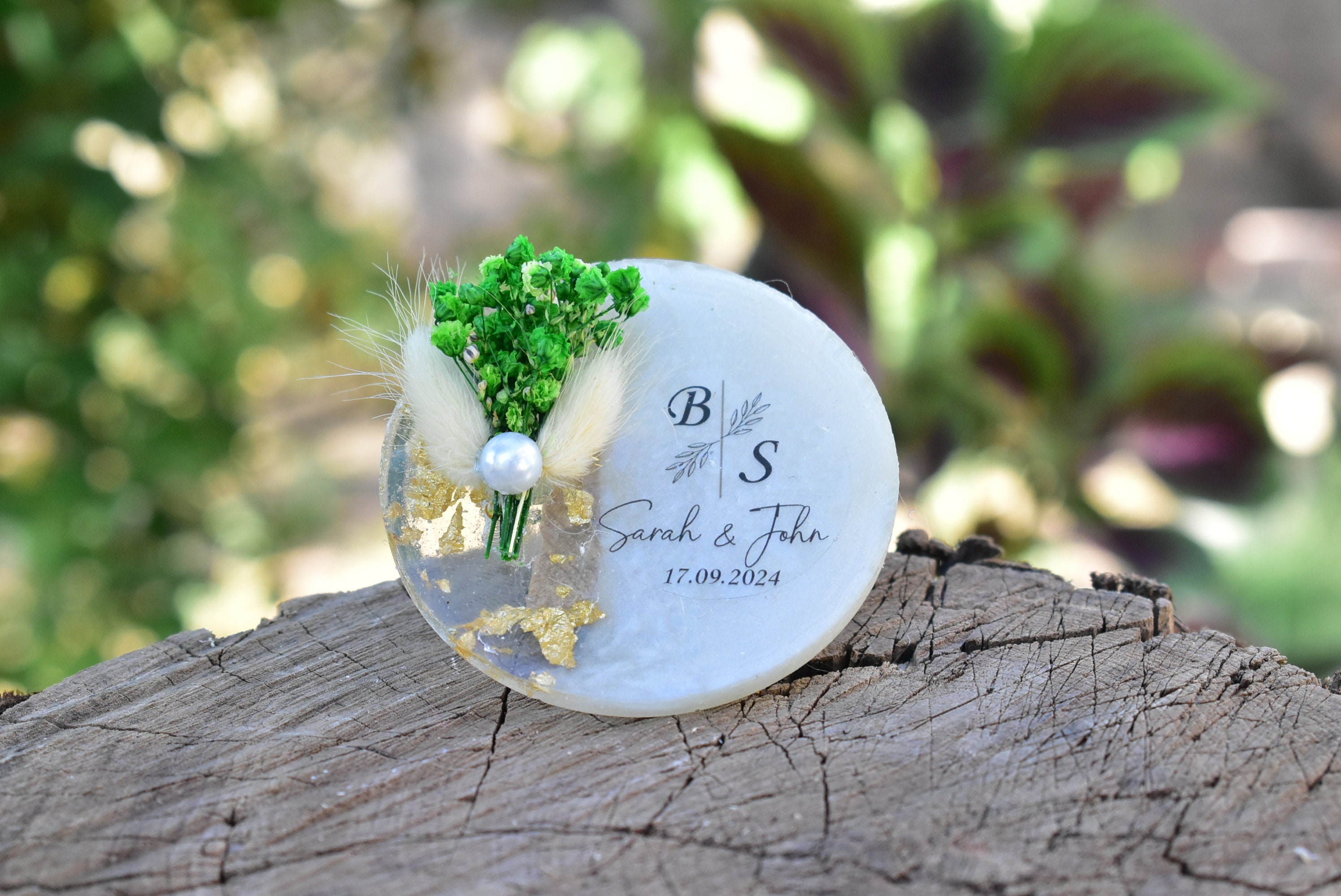 10 PCS Wedding Favors for Guests in Bulk, Epoxy Magnet, Personalized ...
