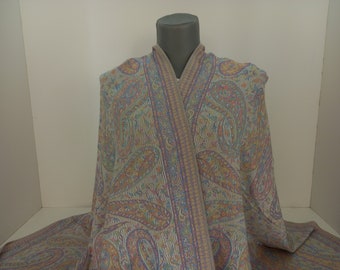 Pashmina, Foulard, Châle, Enveloppement, Châle beige, Châle turc, Châle de mariage, Écharpe Paisley, Châle de plage, Foulard, Code Paréo: AD1