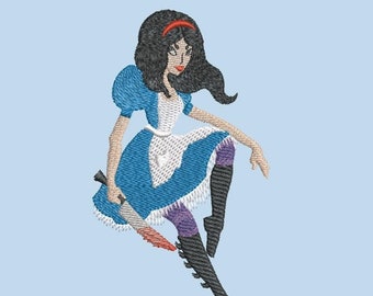 Dålig Alice i Underlandet Maskinbroderidesign