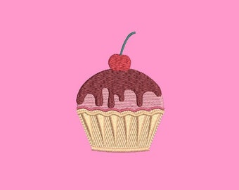Maskinbroderidesign för cupcakekörsbär