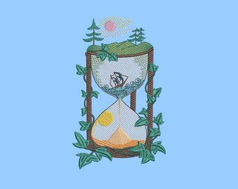 Timglasmaskinbroderidesign