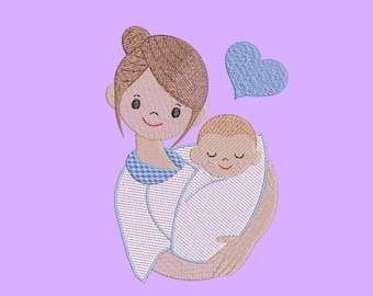 Ny babymaskinbroderidesign