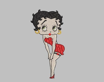 Betty Boop maskinbroderidesign