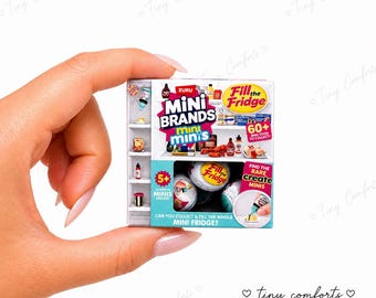 Mini Brands Fill the Fridge Mini Display Box | Mini Food Display | Miniature Collector Display