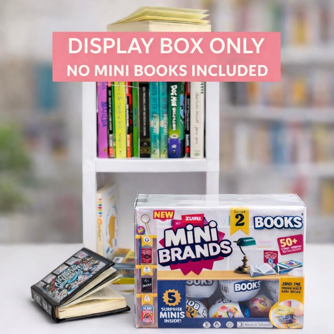 Mini Library Boxes Mini Books Display Box | Mini Brands Books Display | Mini Library Shelf ...