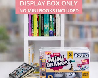 Mini Books Display Box | Mini Brands Books Display | Mini Library Shelf | Dollhouse Library Decor | Mini Organizer