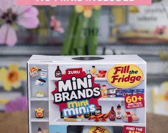 Mini Brands Fill the Fridge Mini Display | Mini Brands Organizer | Mini Food Display Shelf | Mini Brands Storage | Collector Display