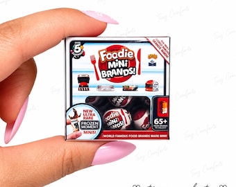 Mini Brands Foodie Series Mini Display Box | Handmade Miniature Display | Mini Brands Collector Display | Dollhouse Display