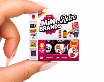 Mini Brands Retro Display Box | Dollhouse Miniature | Display Props | Minatures | Shelf Decor