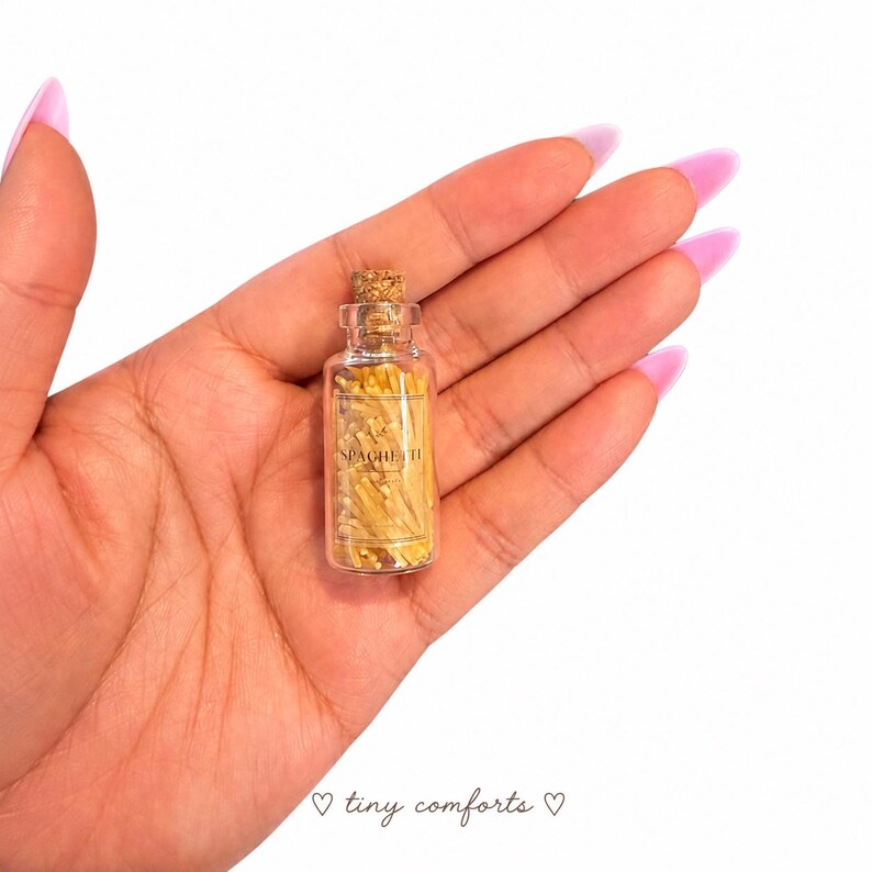 Mini Pasta Bags | Miniature Grocery Props | Dollhouse Food | Tiny Pantry Accessories | Mini Kitchen Decor image 3