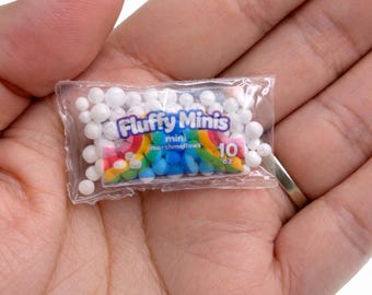Mini Marshmallow Bag | Mini Brands / MiniVerse Inspired | Dollhouse Food | Fake Food Prop | Mini Display Accessory |