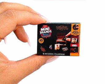 Mini Brands Vinyl Record Display Box | Mini Brands Really Works Vinyl Storage | Mini Record Collection Display | Miniature Collector Shelf