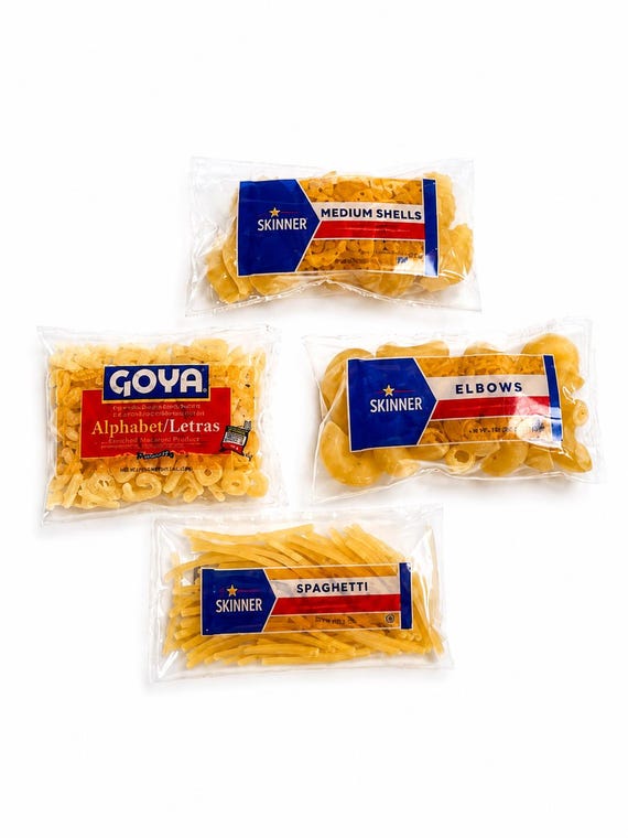 Mini Pasta Bags | Miniature Grocery Props | Dollhouse Food | Tiny Pantry Accessories | Mini Kitchen Decor