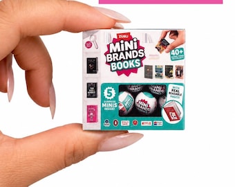 Mini Books Display Box | Mini Brands Books Series 1 | Mini Library Shelf | Dollhouse Library Decor | Mini Organizer