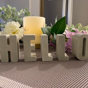Letras concretas / letras personalizadas / iniciales concretas / decoración de estanterías / letras minimalistas / palabras concretas / letras decoración