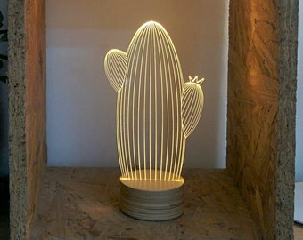 Cactus Lamp, Cactus Nachtlampje, Cactus Bureaulamp, Tafellamp, Accent Lamp, Kinderkamer Decor, Originele Designer Cactus Lamp, LED Lamp