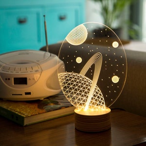 The Original  GALAXY BULBING Optical Illusion 2D To 3D Table Lamp, Eco Friendly LED Light, High Quality Designer Lamp, Free Shipping