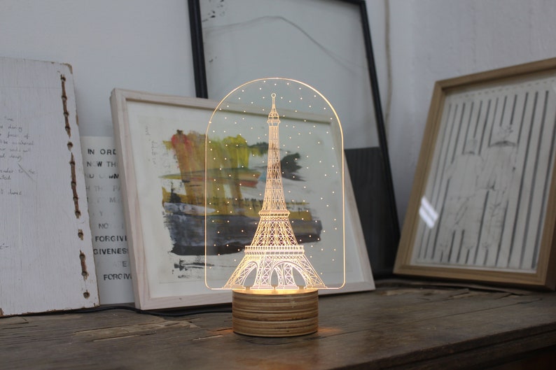 Paris France Home Decor Eiffel Tower Lamp LED Lamp France Etsy
