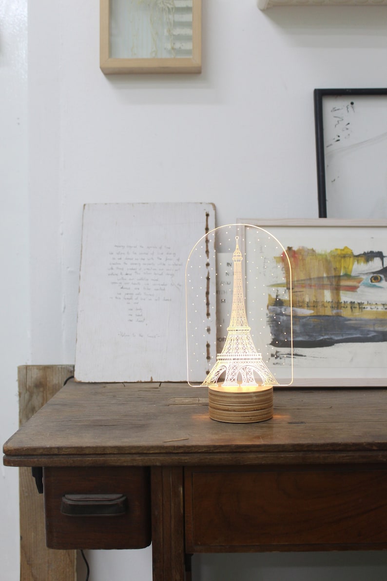 Paris France Home Decor Eiffel Tower Lamp LED Lamp France Etsy