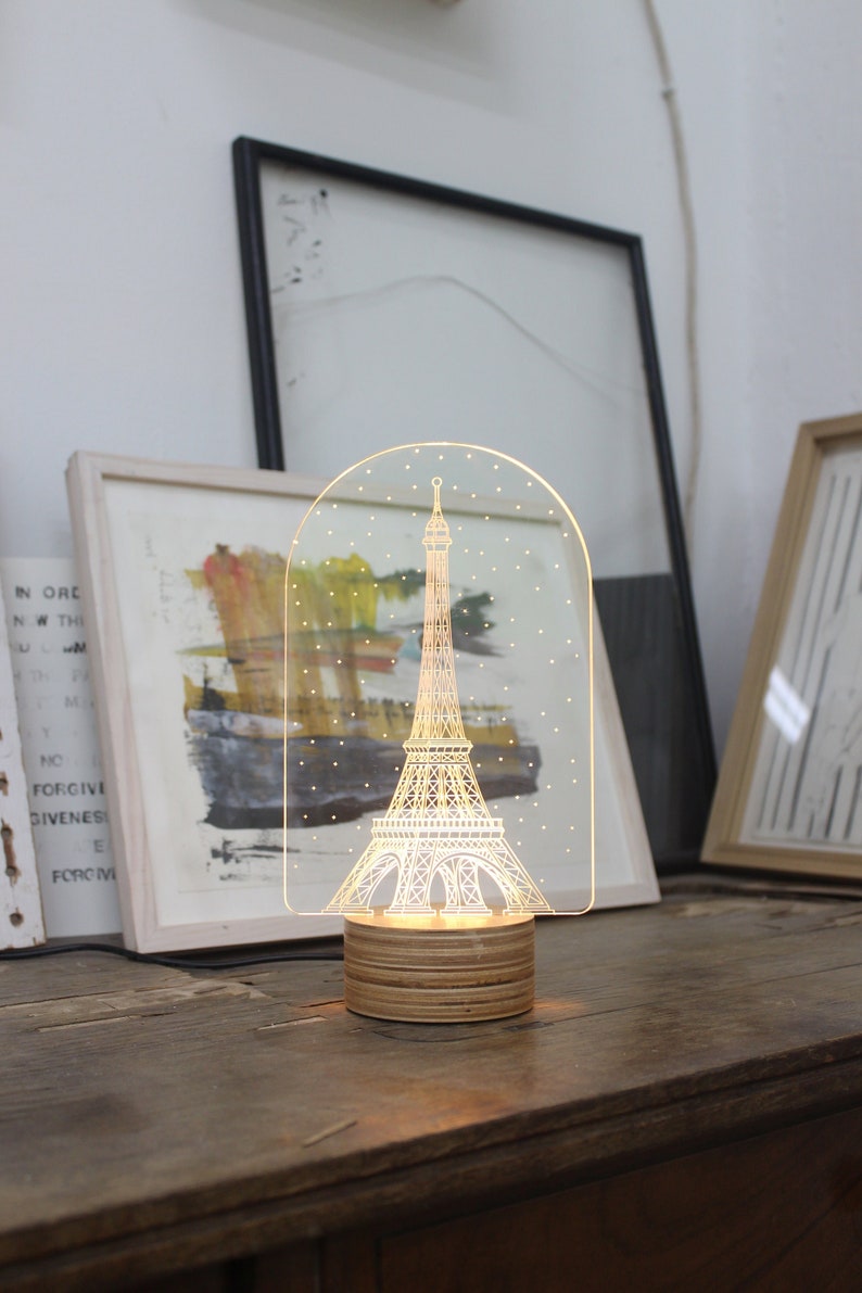 Paris France Home Decor Eiffel Tower Lamp LED Lamp France Etsy
