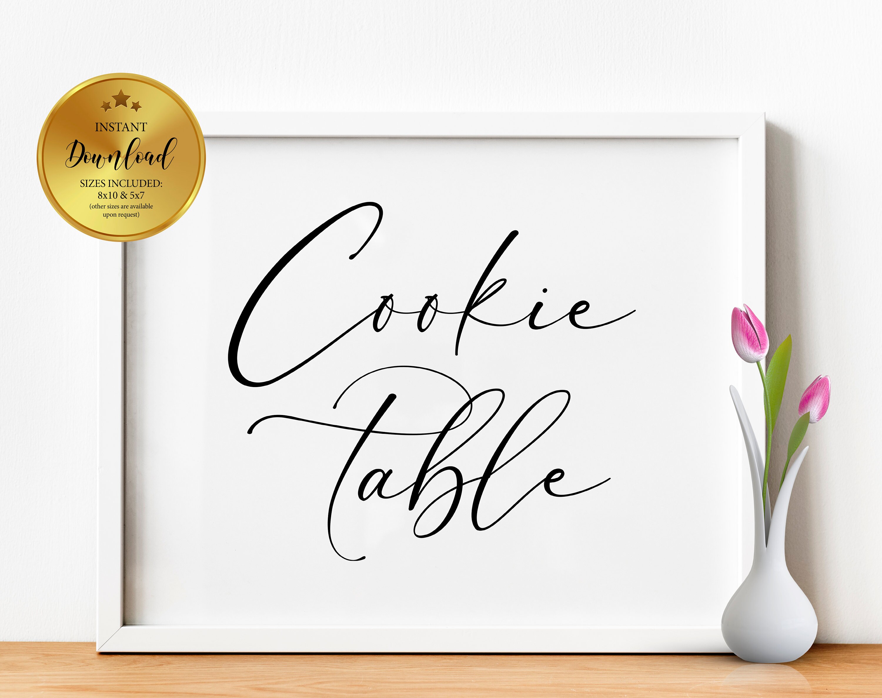 Cookie Table Sign Wedding Signs Wedding Decor Sign Wedding Etsy