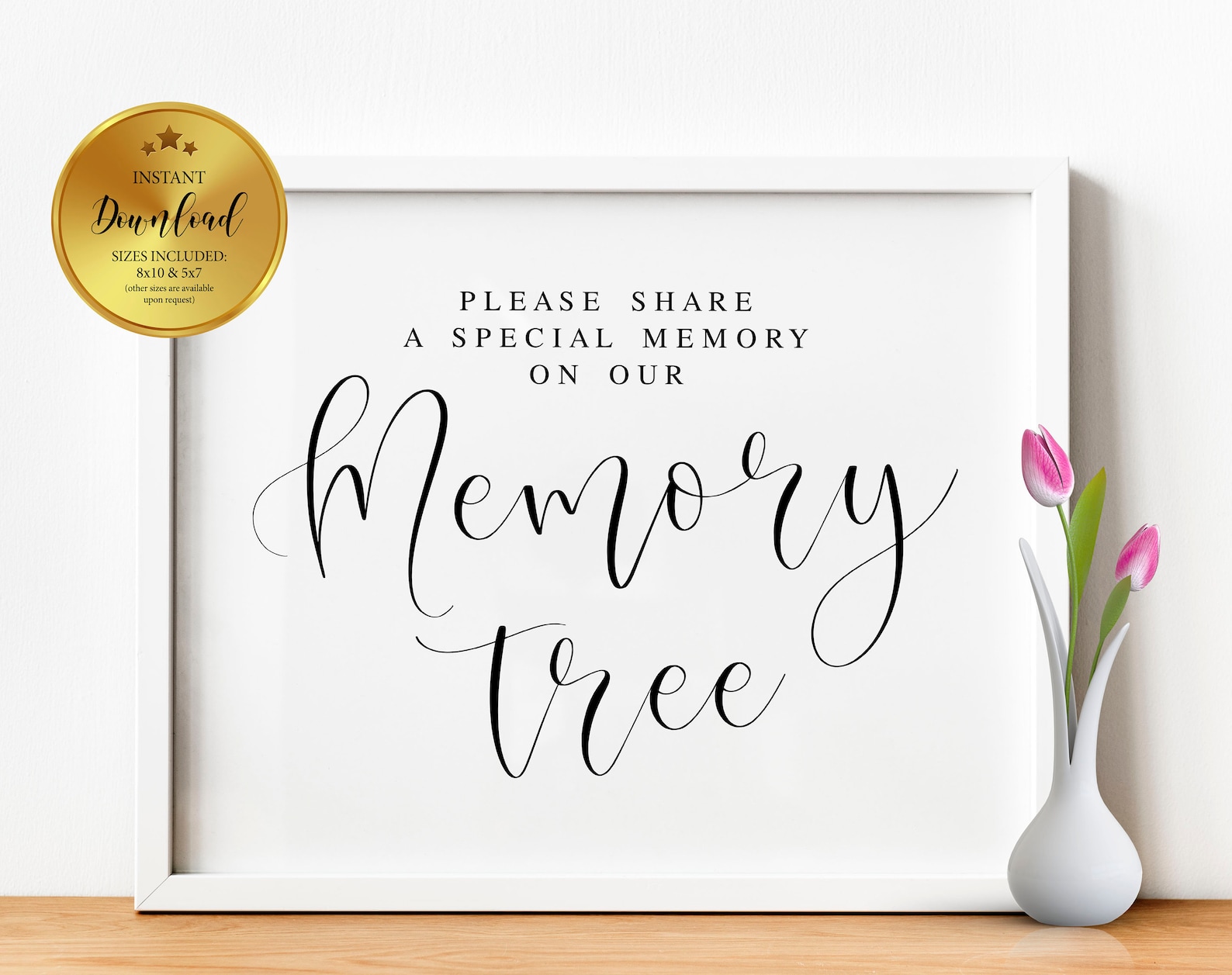 Share A Memory On Our Memory Tree Memorial Sign Funeral Etsy