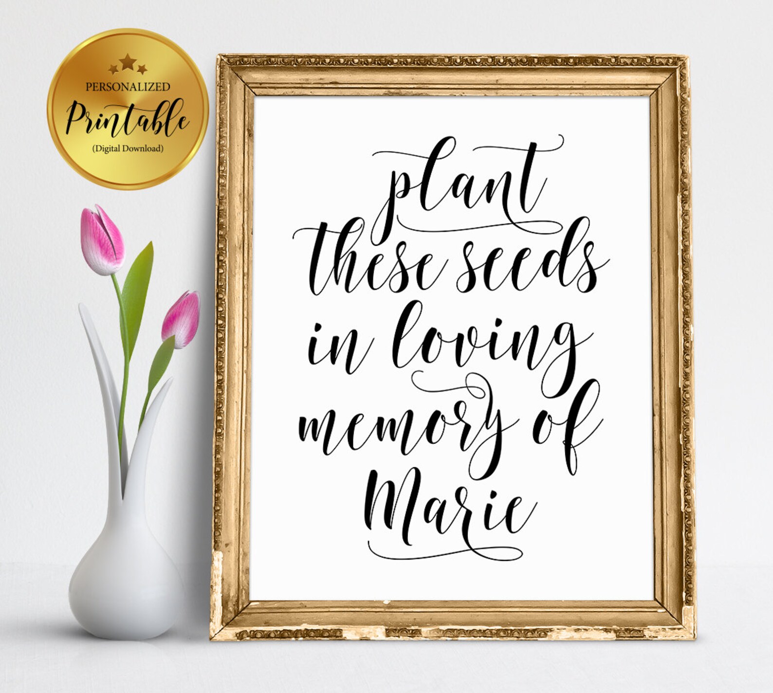 Plant These Seeds In Memory Of Funeral Signs Memorial Sign Etsy