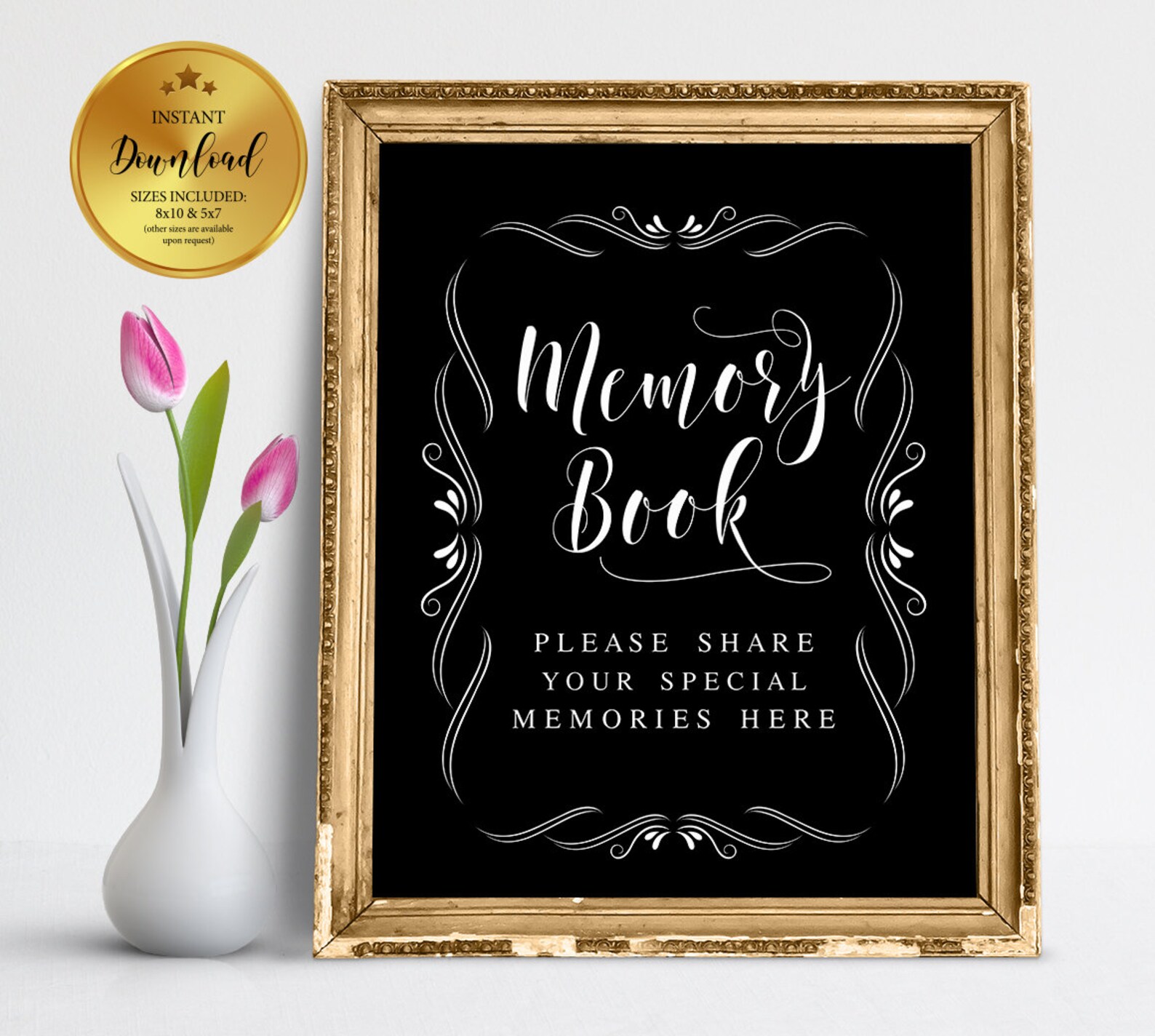Memory Book Sign Funeral Signs Share Your Memories Here Etsy