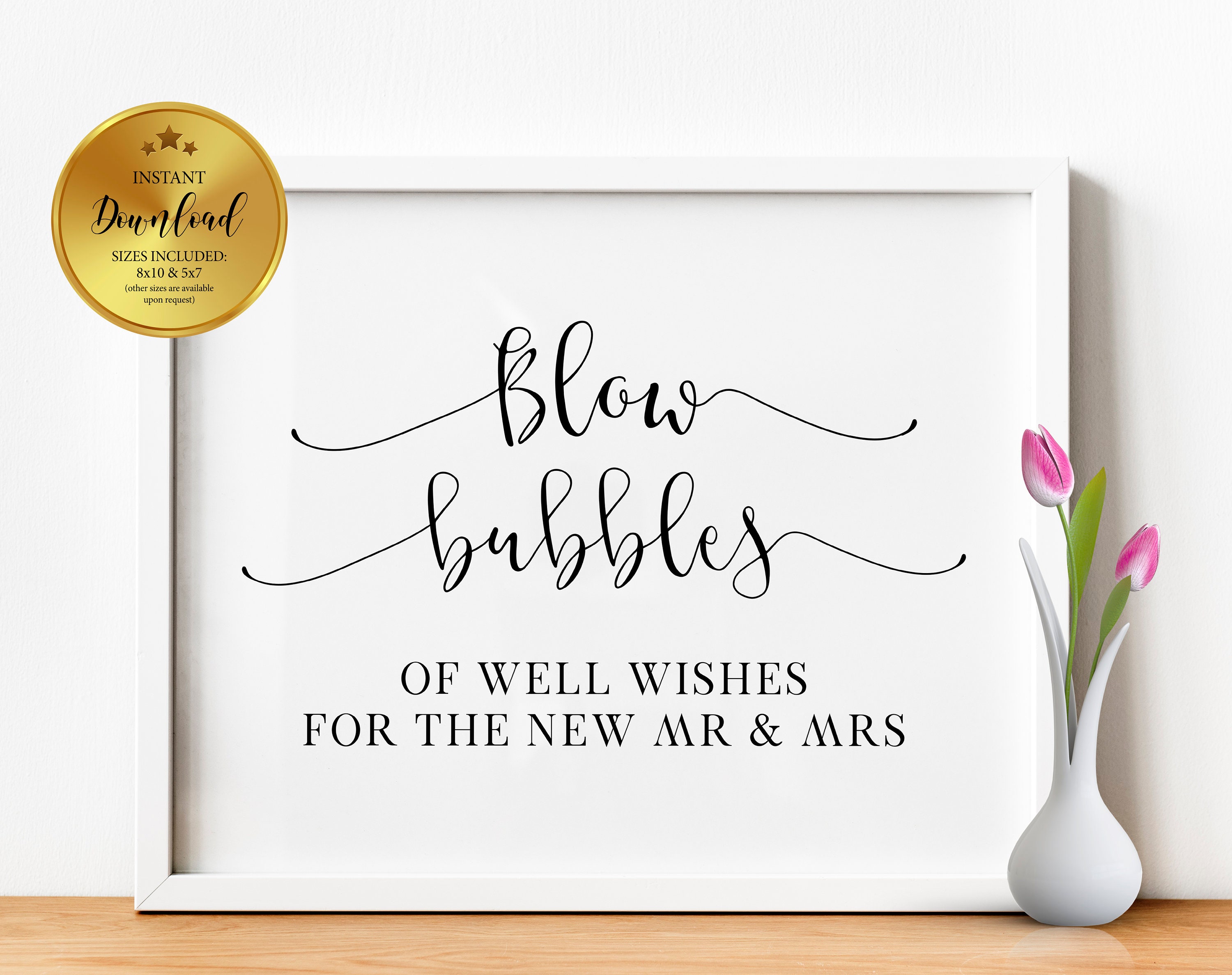 Blow Bubbles Of Well Wishes For The New Mr And Mrs Wedding | Etsy