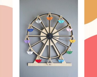 Whimsy Whimsical Upcycled Repurposed London Charm Carnival Circus Ferris Wheel Gifts Under 15 Scrabble Tile Wanderlust Art For Mom