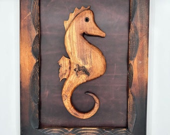 Seahorse Wall Decor Handmade Housewarming Gift/ Gift for the Home/ Wedding Gift/ Wooden Seahorse/ Art Sculpture Unique Gift