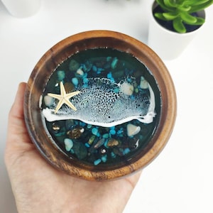 Personalized Ocean Nightstand Bowl for Ring Custom Jewelry Dish Ring Holder  Starfish Ring Dish-Gift for Her Unique Gifts for best friend