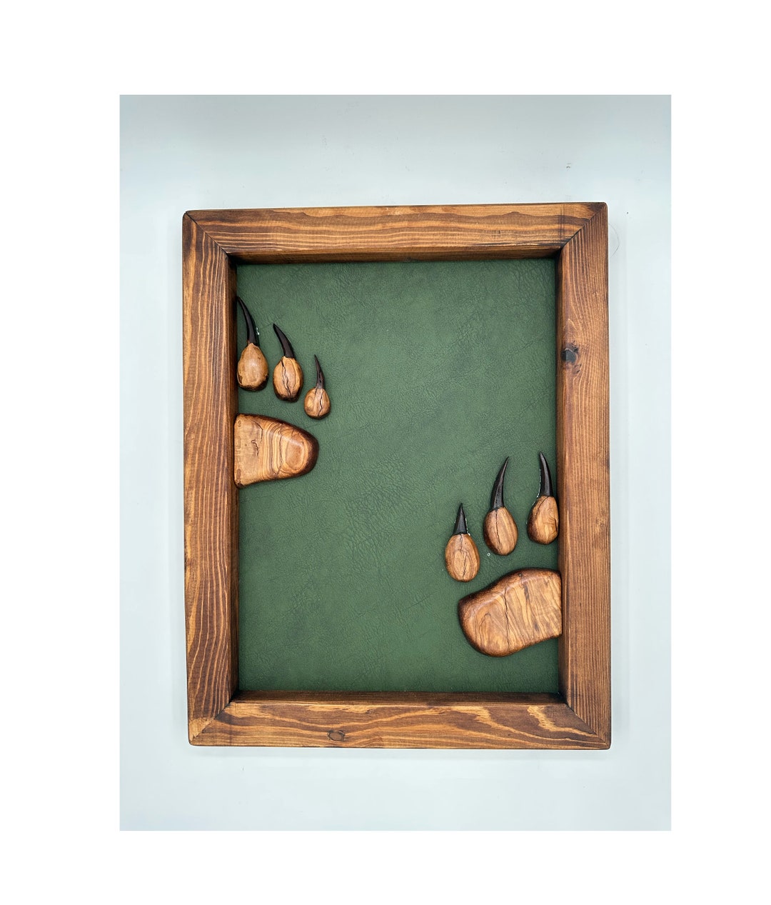 Bear Claw Art Bull and Bear Wall Art Wood Bear Wall Decor Etsy
