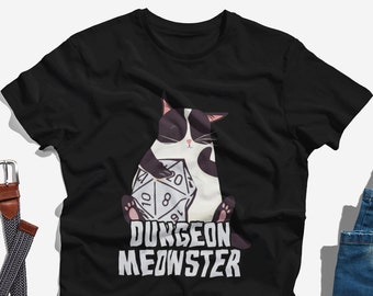 Dungeon Meowster Shirt, Dungeon Master T Shirt, Tabletop Gamer Tshirt, RPG Roleplaying Game, DnD Tshirt, DM T Shirt, DM Gift, DnD T Shirt