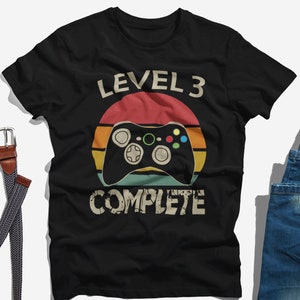 Level 3 Complete Shirt, 3 Year Anniversary Gifts For Him, Gifts For Husband, 3rd Anniversary Gift, 3rd Anniversary Shirt, 3rd Level Unlocked