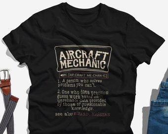Flygplansmekaniker T-shirt, flygmekaniker T-shirt, flygtekniker T-shirt, flygplansmekaniker gåva, flygtekniker Support T-shirt unisex