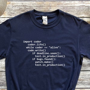 Python Code Shirt, Software Engineer Gift, Python Programming Shirt ...