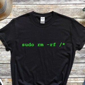 Gelb Shirt, Sudo rm rf TShirt, lustiges Gelb Geschenk, Ubuntu T Shirt, Debian Geschenke, lustiges Sysamin T-Shirt,Linux Slackware T Shirt,