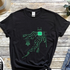 Heart of the Tech Nerd Shirt, Engineer Gifts, Circuit Board Shirt, Circuit Board Art, Nerd Shirt, Programmer Gift, Software Programmer Shirt