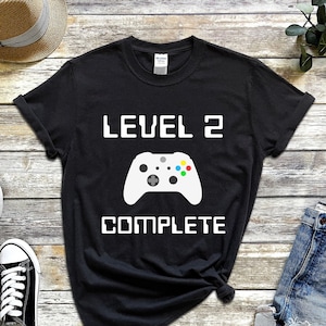 2 Year Anniversary Gift For Husband / 2nd Anniversary Gift For Him / Level 2 Complete Shirt / Gamer Husband TShirt / 2nd Anniversary Gifts