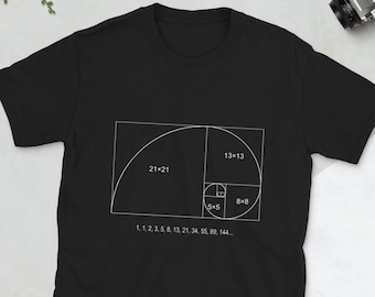 Fibonacci Shirt, Science Teacher Gift, Golden Ratio Shirt, Math Art TShirt, Golden Spiral Shirt, Fibonacci Gift, Fibonacci Themed Shirt